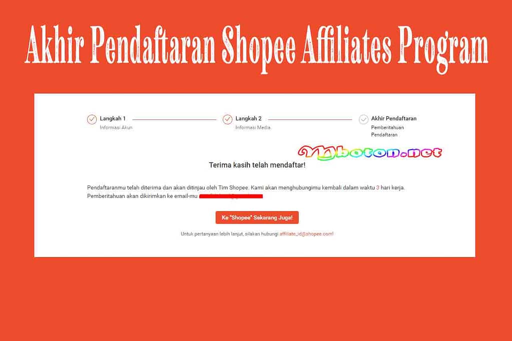 Akhir Pendaftaran Shopee Affiliates Program