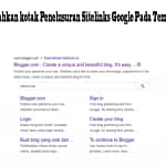Cara Menambahkan kotak Penelusuran Sitelinks Google Pada Template Blogger
