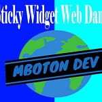 Pasang Sticky Widget Web Dan Blogger Mboton Dev