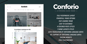 Conforio - A Personal Blogger Blog Theme